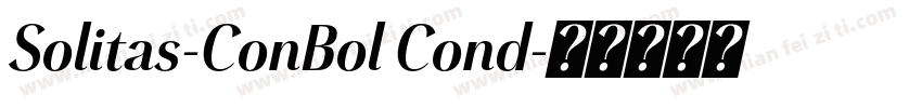 Solitas-ConBol Cond字体转换